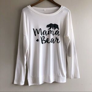 ✨$8 CLEAR-OUT✨ Mama Bear Cozy Long Sleeve Elbow Patch Oversized Sweater Shirt